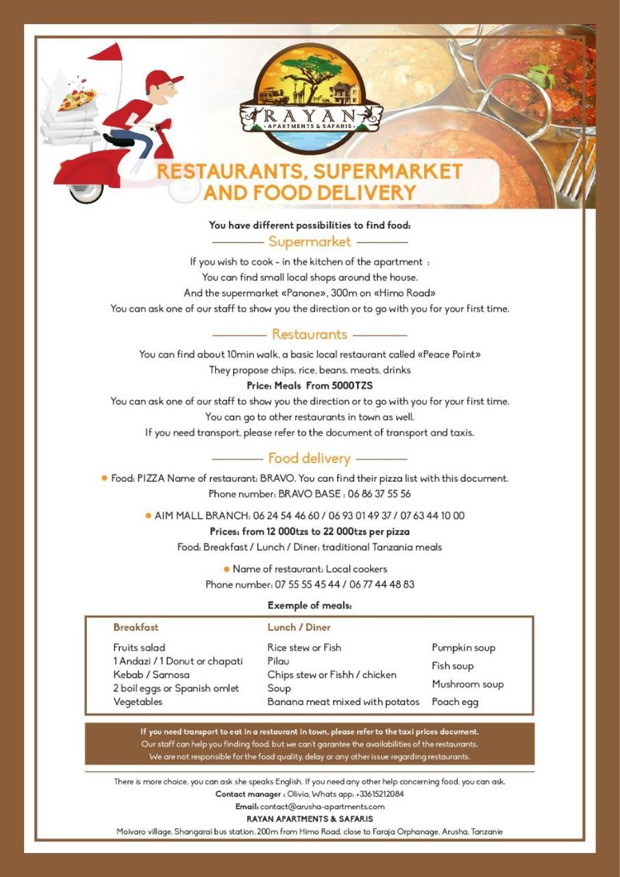Rayan Apartments & Safaris Arusha Ngoại thất bức ảnh